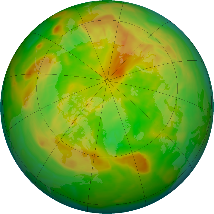 Arctic ozone map for 22 May 2009